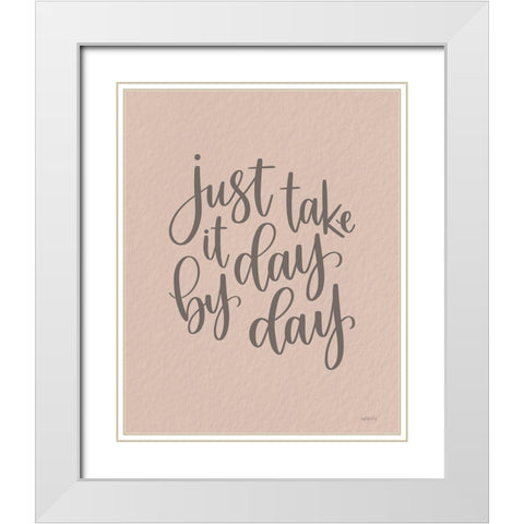 Day by Day White Modern Wood Framed Art Print with Double Matting by Imperfect Dust