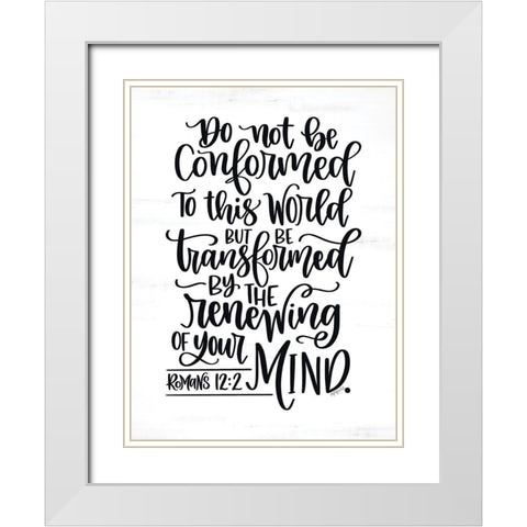 Be Transformed White Modern Wood Framed Art Print with Double Matting by Imperfect Dust