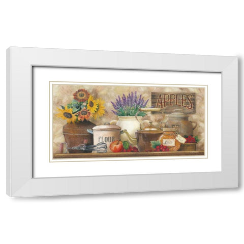 Antique Kitchen White Modern Wood Framed Art Print with Double Matting by Wargo, Ed