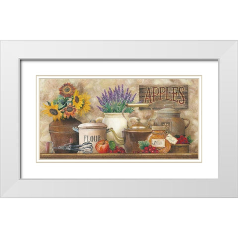 Antique Kitchen White Modern Wood Framed Art Print with Double Matting by Wargo, Ed