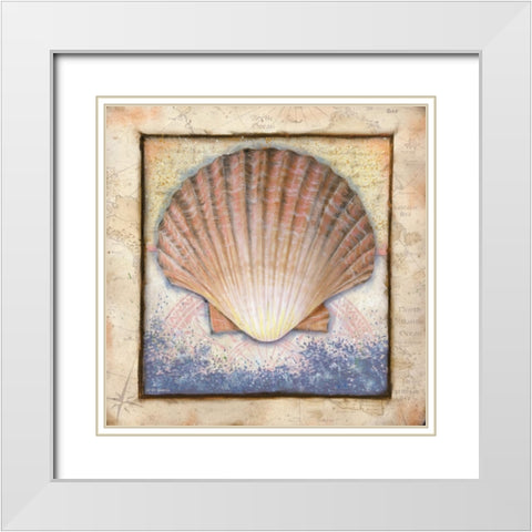 Shell White Modern Wood Framed Art Print with Double Matting by Wargo, Ed