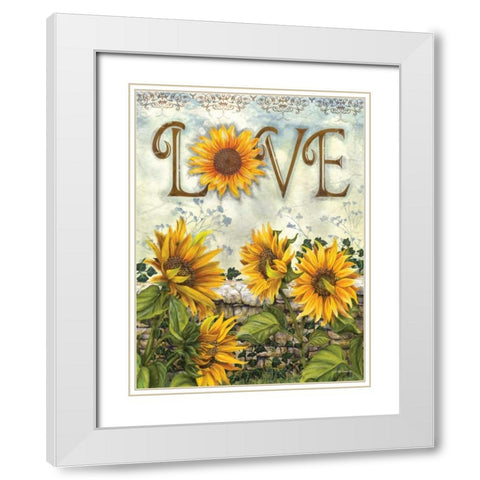 Love White Modern Wood Framed Art Print with Double Matting by Wargo, Ed