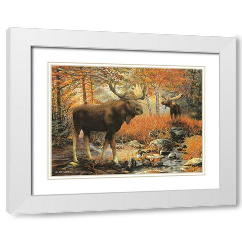 Call of the Wild White Modern Wood Framed Art Print with Double Matting by Wargo, Ed