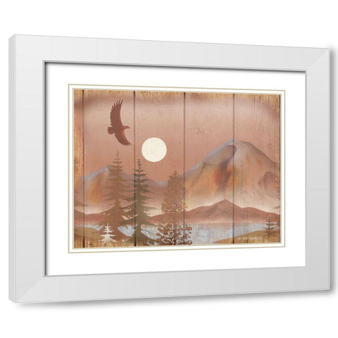 Full Moon I White Modern Wood Framed Art Print with Double Matting by Wargo, Ed
