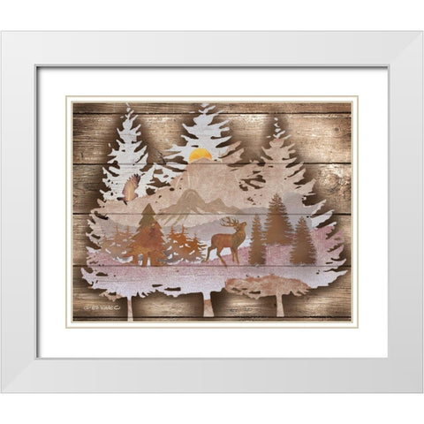 Great Outdoors I White Modern Wood Framed Art Print with Double Matting by Wargo, Ed