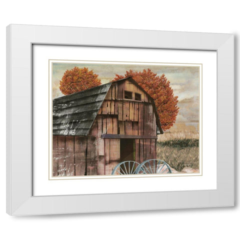 Country Barn I White Modern Wood Framed Art Print with Double Matting by Wargo, Ed