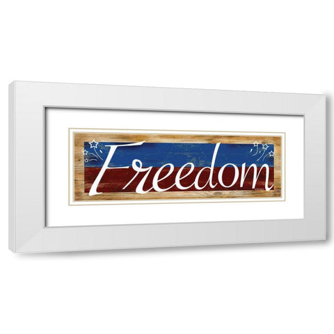 Freedom White Modern Wood Framed Art Print with Double Matting by Wargo, Ed