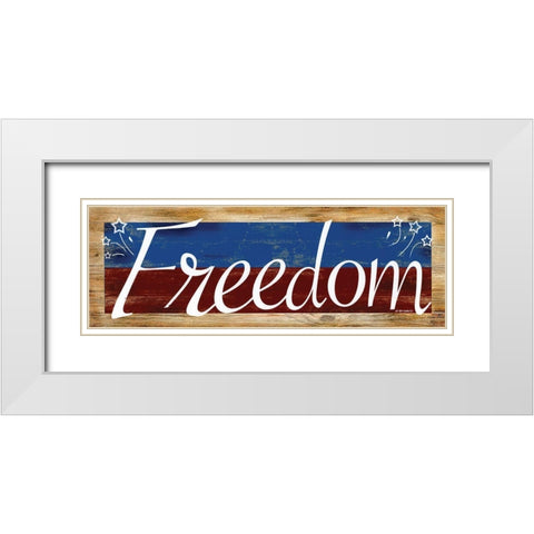 Freedom White Modern Wood Framed Art Print with Double Matting by Wargo, Ed