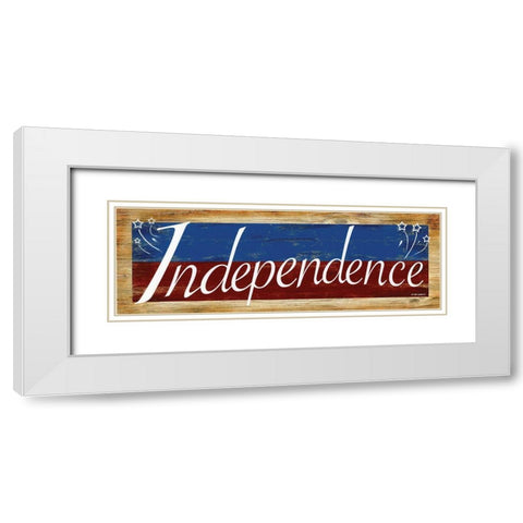 Independence White Modern Wood Framed Art Print with Double Matting by Wargo, Ed