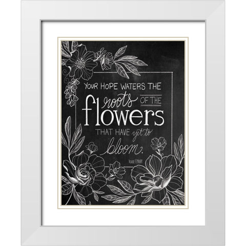 Yet to Bloom White Modern Wood Framed Art Print with Double Matting by House Fenway