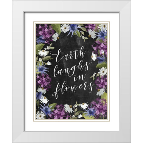 Earth Laughs in Flowers  White Modern Wood Framed Art Print with Double Matting by House Fenway