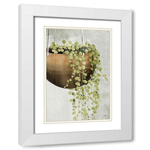 String of Pearls II White Modern Wood Framed Art Print with Double Matting by House Fenway
