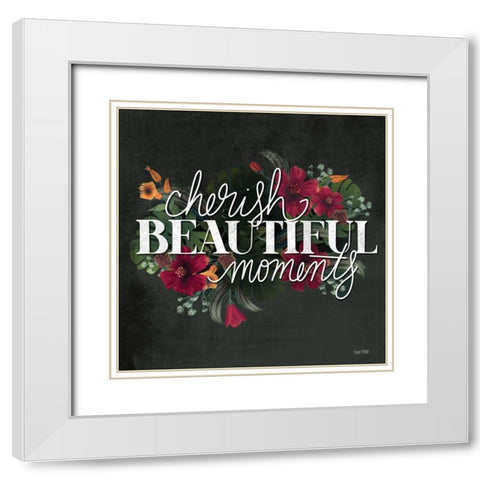 Cherish Moments White Modern Wood Framed Art Print with Double Matting by House Fenway