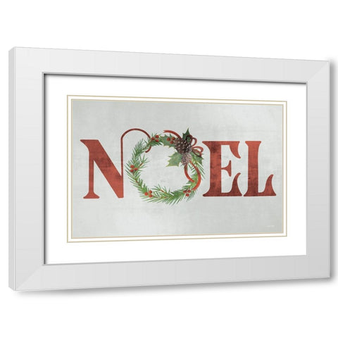 Noel White Modern Wood Framed Art Print with Double Matting by House Fenway