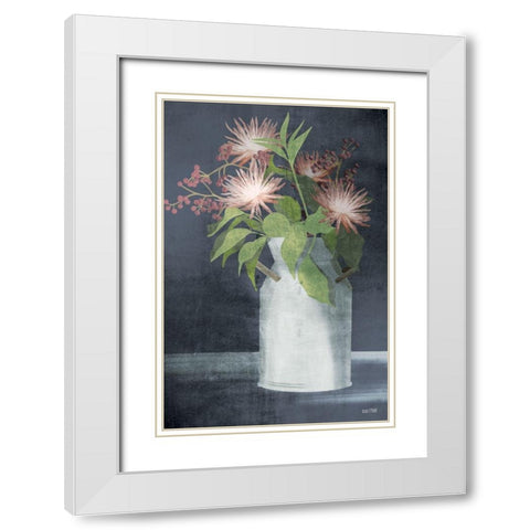 Farmhouse Elderberries White Modern Wood Framed Art Print with Double Matting by House Fenway