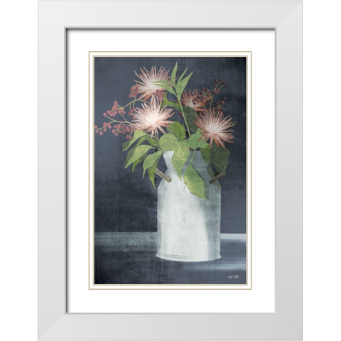 Farmhouse Elderberries White Modern Wood Framed Art Print with Double Matting by House Fenway