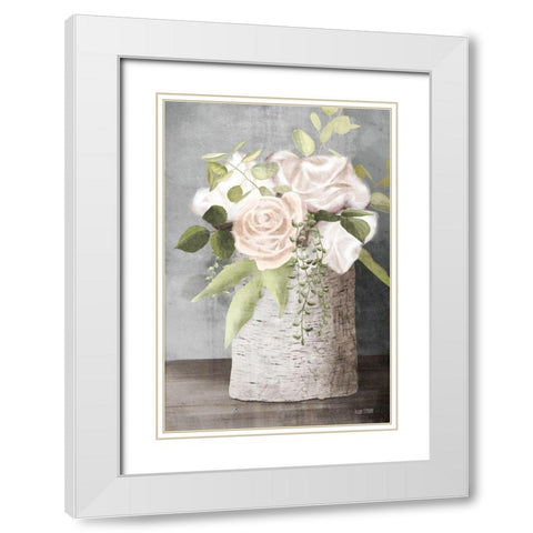 Floral Birch    White Modern Wood Framed Art Print with Double Matting by House Fenway