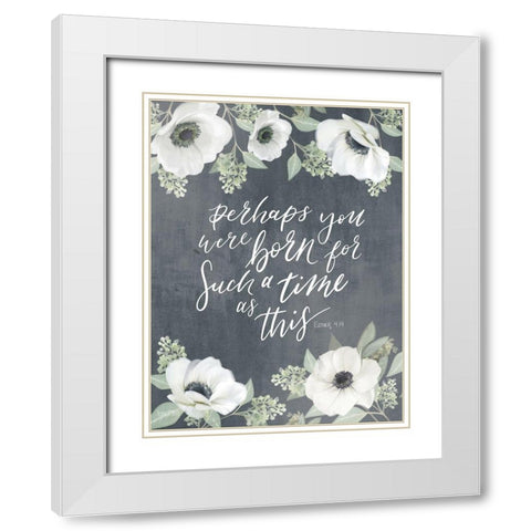 A Time as This White Modern Wood Framed Art Print with Double Matting by House Fenway