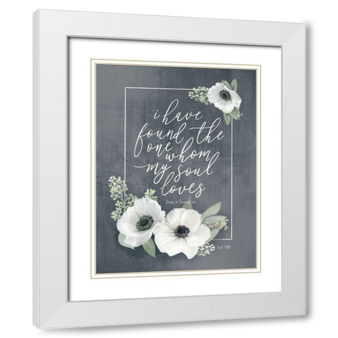 My Soul Loves White Modern Wood Framed Art Print with Double Matting by House Fenway