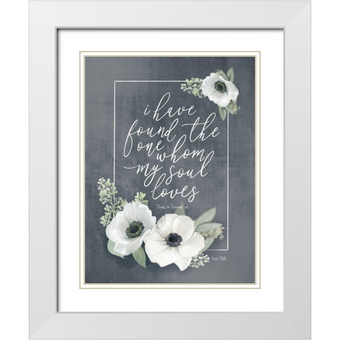 My Soul Loves White Modern Wood Framed Art Print with Double Matting by House Fenway