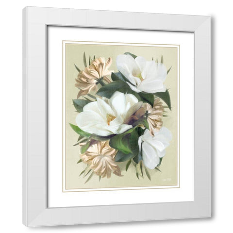 Vintage Romance White Modern Wood Framed Art Print with Double Matting by House Fenway