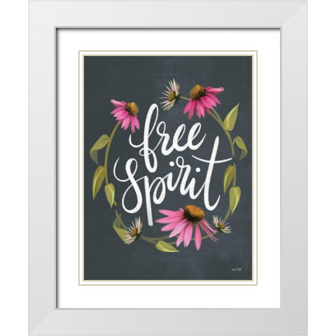 Free Spirit   White Modern Wood Framed Art Print with Double Matting by House Fenway