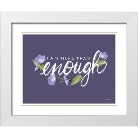 More than Enough White Modern Wood Framed Art Print with Double Matting by House Fenway