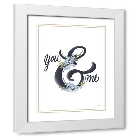 You And Me White Modern Wood Framed Art Print with Double Matting by House Fenway