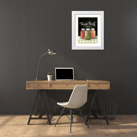 Farm Fresh Veggies    White Modern Wood Framed Art Print with Double Matting by House Fenway
