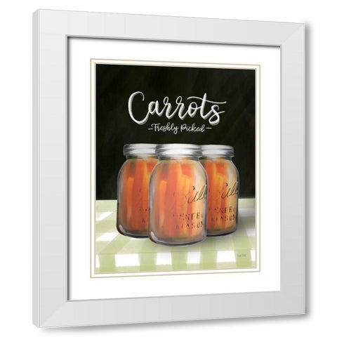 Farm Fresh Carrots White Modern Wood Framed Art Print with Double Matting by House Fenway