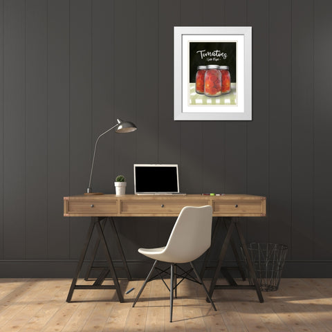 Farm Fresh Tomatoes White Modern Wood Framed Art Print with Double Matting by House Fenway