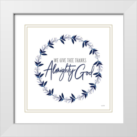Almighty God Wreath White Modern Wood Framed Art Print with Double Matting by House Fenway
