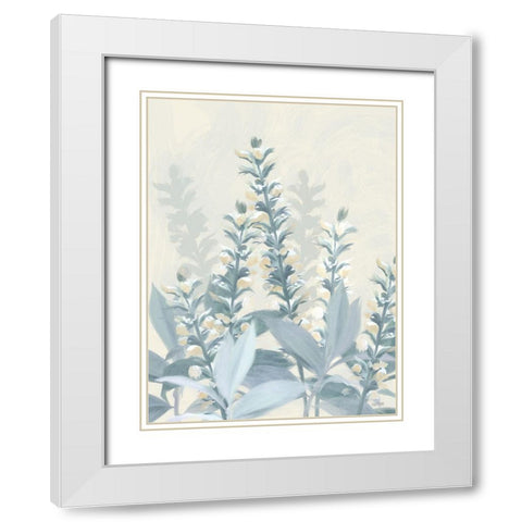 Golden Fields White Modern Wood Framed Art Print with Double Matting by House Fenway