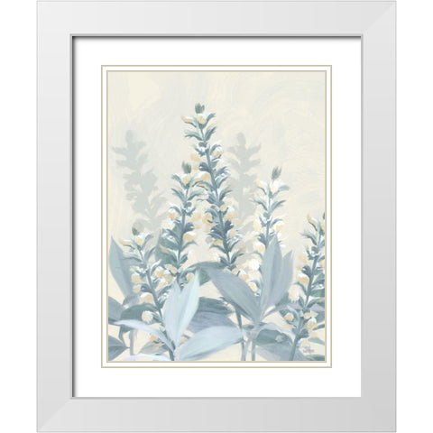 Golden Fields White Modern Wood Framed Art Print with Double Matting by House Fenway