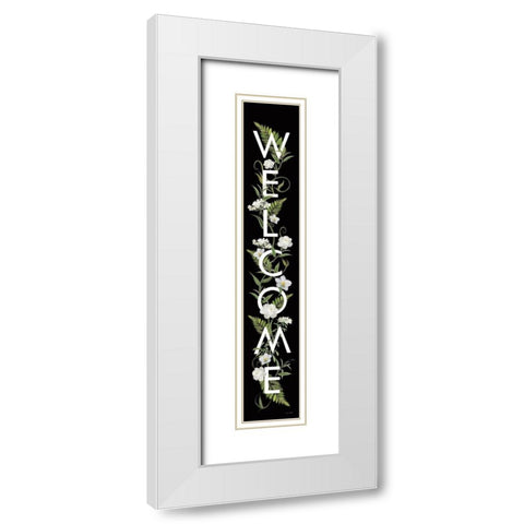 Welcome Sign I White Modern Wood Framed Art Print with Double Matting by House Fenway