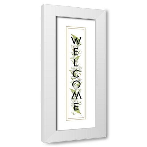 Welcome Sign II White Modern Wood Framed Art Print with Double Matting by House Fenway
