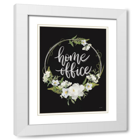 Home Office White Modern Wood Framed Art Print with Double Matting by House Fenway