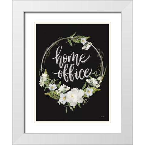 Home Office White Modern Wood Framed Art Print with Double Matting by House Fenway