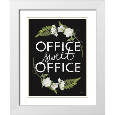 Office Sweet Office White Modern Wood Framed Art Print with Double Matting by House Fenway