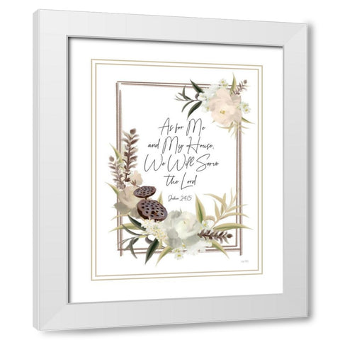 Boho As For Me White Modern Wood Framed Art Print with Double Matting by House Fenway