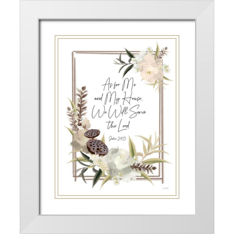 Boho As For Me White Modern Wood Framed Art Print with Double Matting by House Fenway