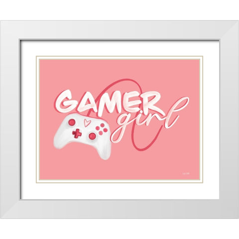 Gamer Girl White Modern Wood Framed Art Print with Double Matting by Malkowski, Melissa