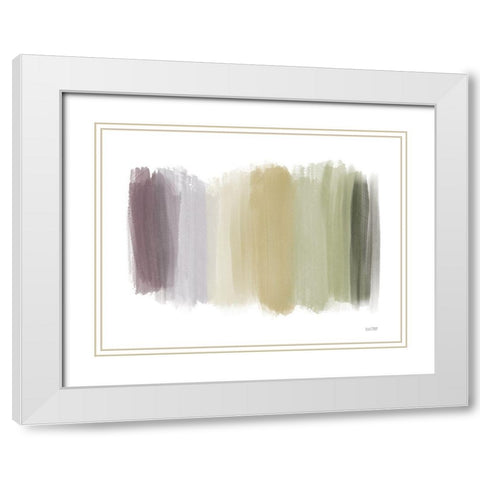 Botanical Abstract White Modern Wood Framed Art Print with Double Matting by House Fenway