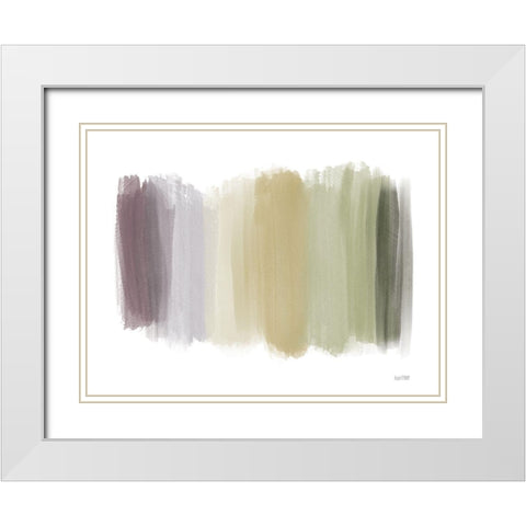 Botanical Abstract White Modern Wood Framed Art Print with Double Matting by House Fenway