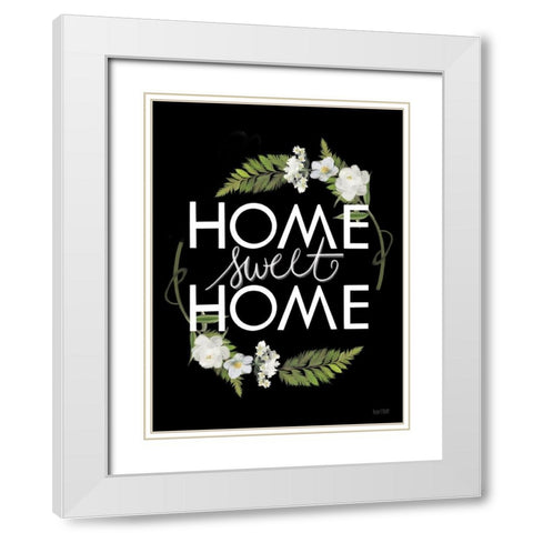 Home Sweet Home White Modern Wood Framed Art Print with Double Matting by House Fenway