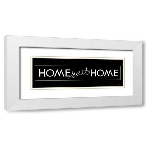 Home Sweet Home White Modern Wood Framed Art Print with Double Matting by House Fenway