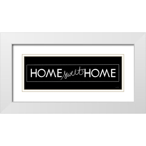 Home Sweet Home White Modern Wood Framed Art Print with Double Matting by House Fenway