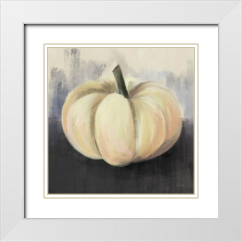 White Rustic Pumpkin White Modern Wood Framed Art Print with Double Matting by House Fenway
