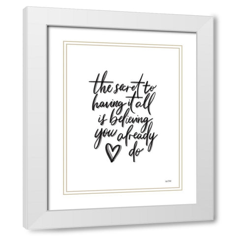 The Secret White Modern Wood Framed Art Print with Double Matting by House Fenway