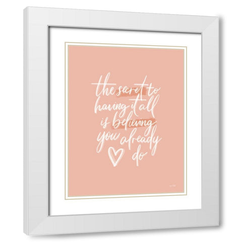 The Secret  White Modern Wood Framed Art Print with Double Matting by House Fenway